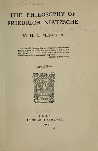 The philosophy of Friedrich Nietzsche